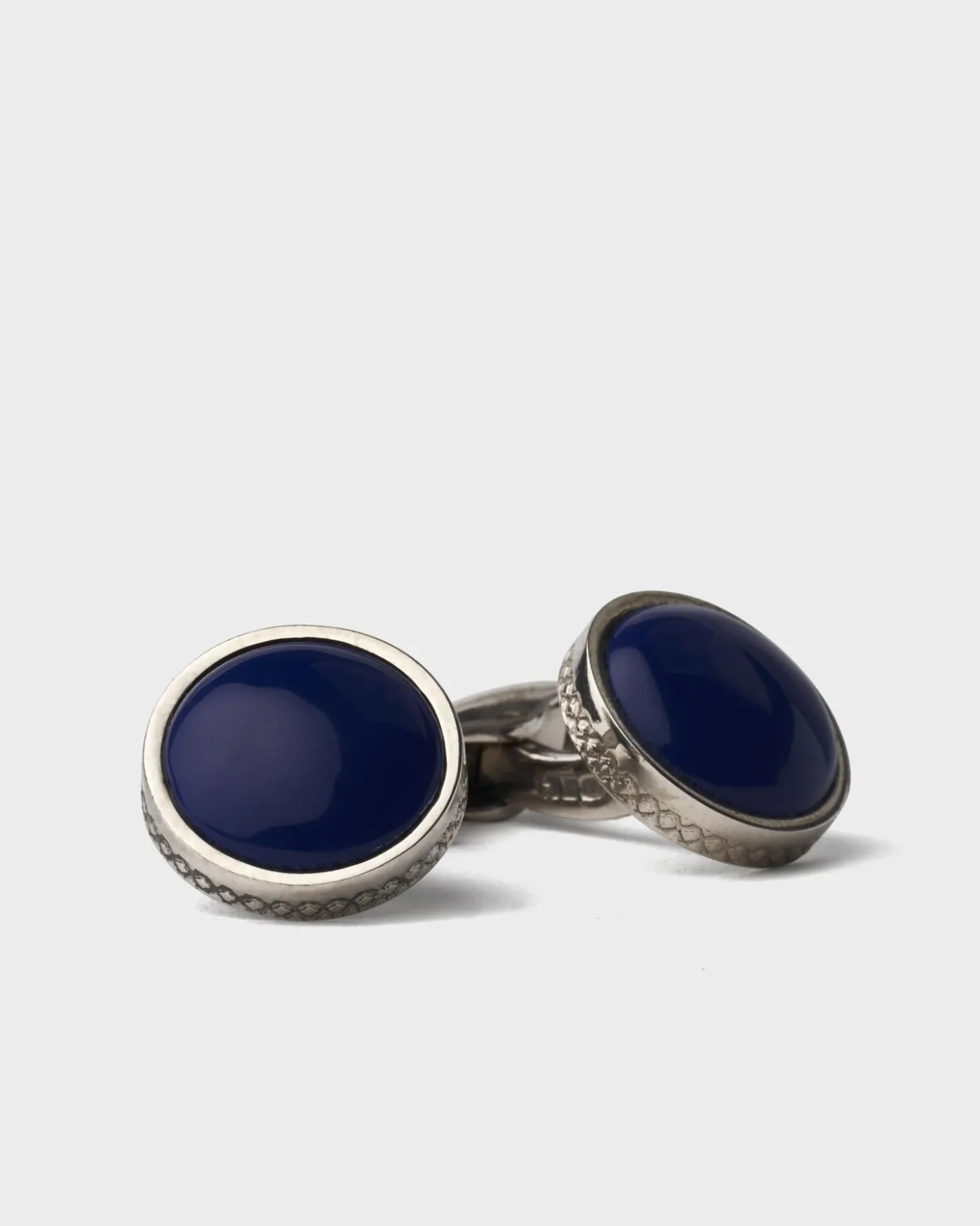 Lapis Cabochon Round Cufflinks