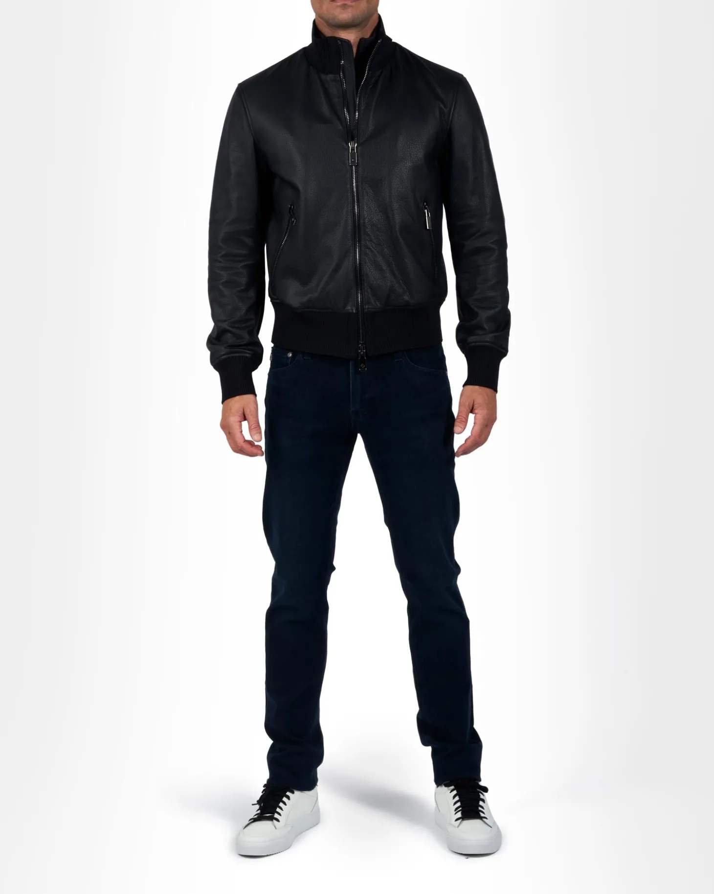 Leather Blouson Jacket