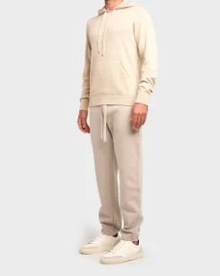 Light Beige Cashmere Hoodie