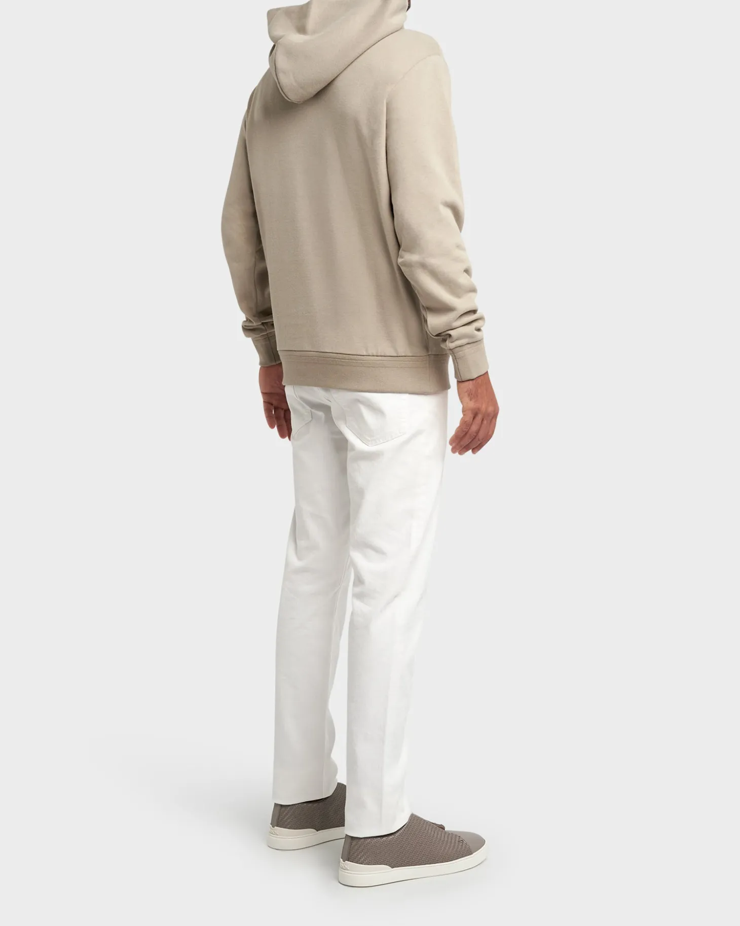 Light Beige Cotton Cashmere Hoodie