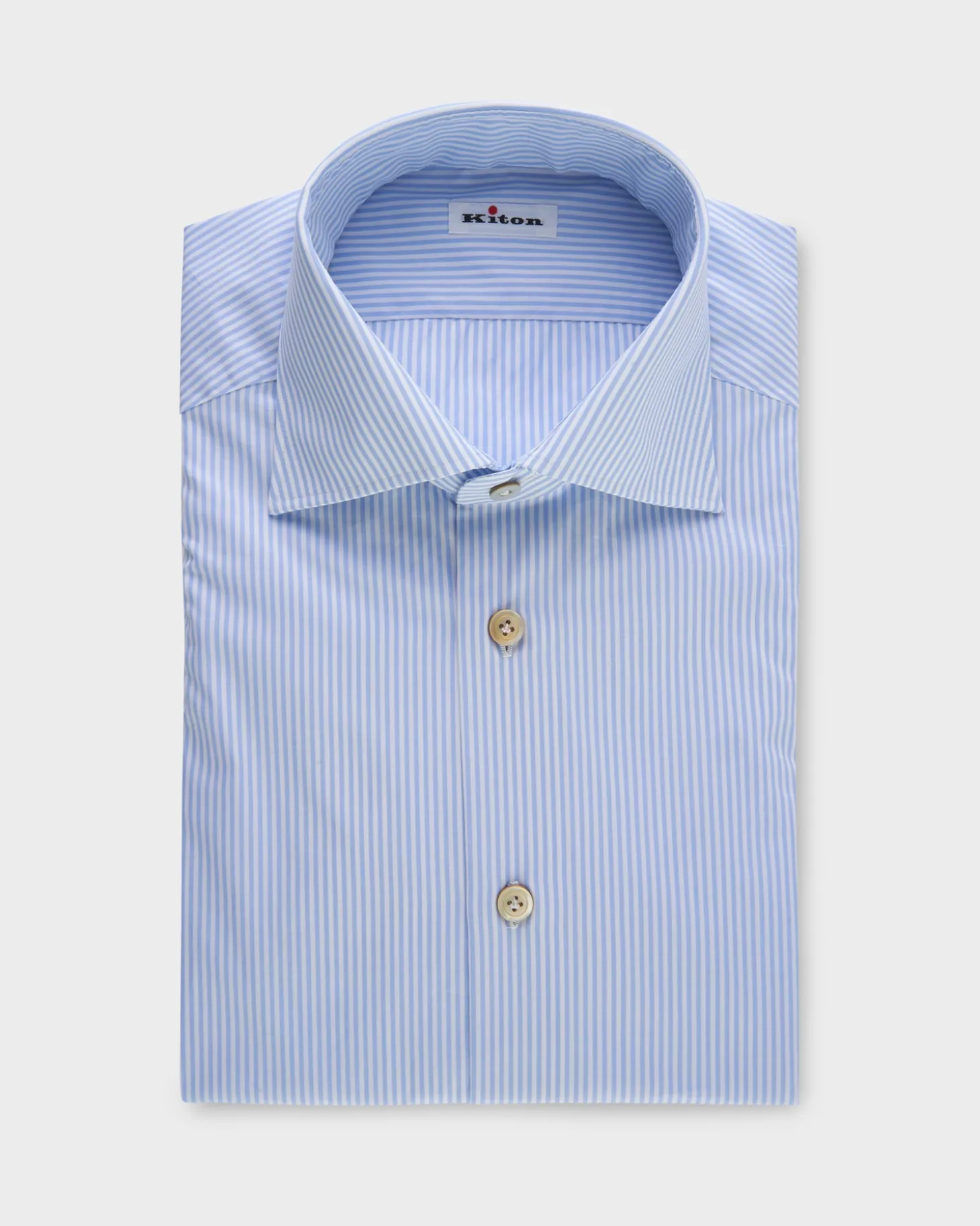 Light Blue And White Pinstripe Cotton Shirt