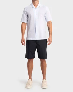 Light Blue Cotton Seersucker Shirt