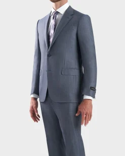 Light Blue Milano Multi Season Wool Suit