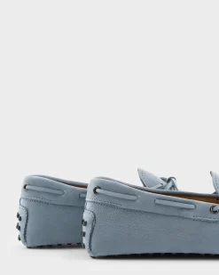 Light Blue Nubuck Gommino Driving Shoes