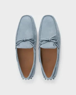 Light Blue Nubuck Gommino Driving Shoes