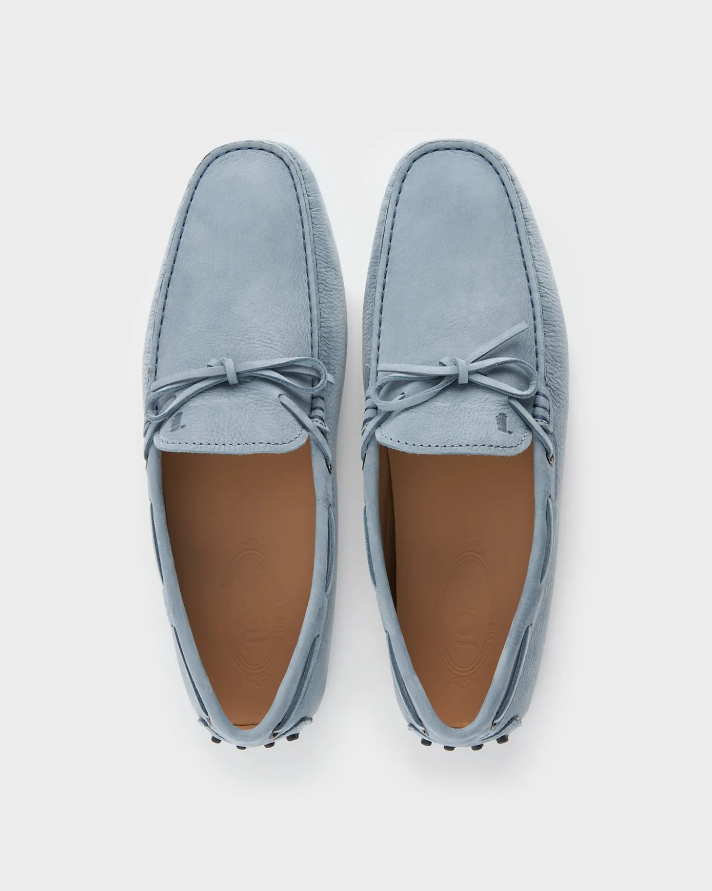 Light Blue Nubuck Gommino Driving Shoes