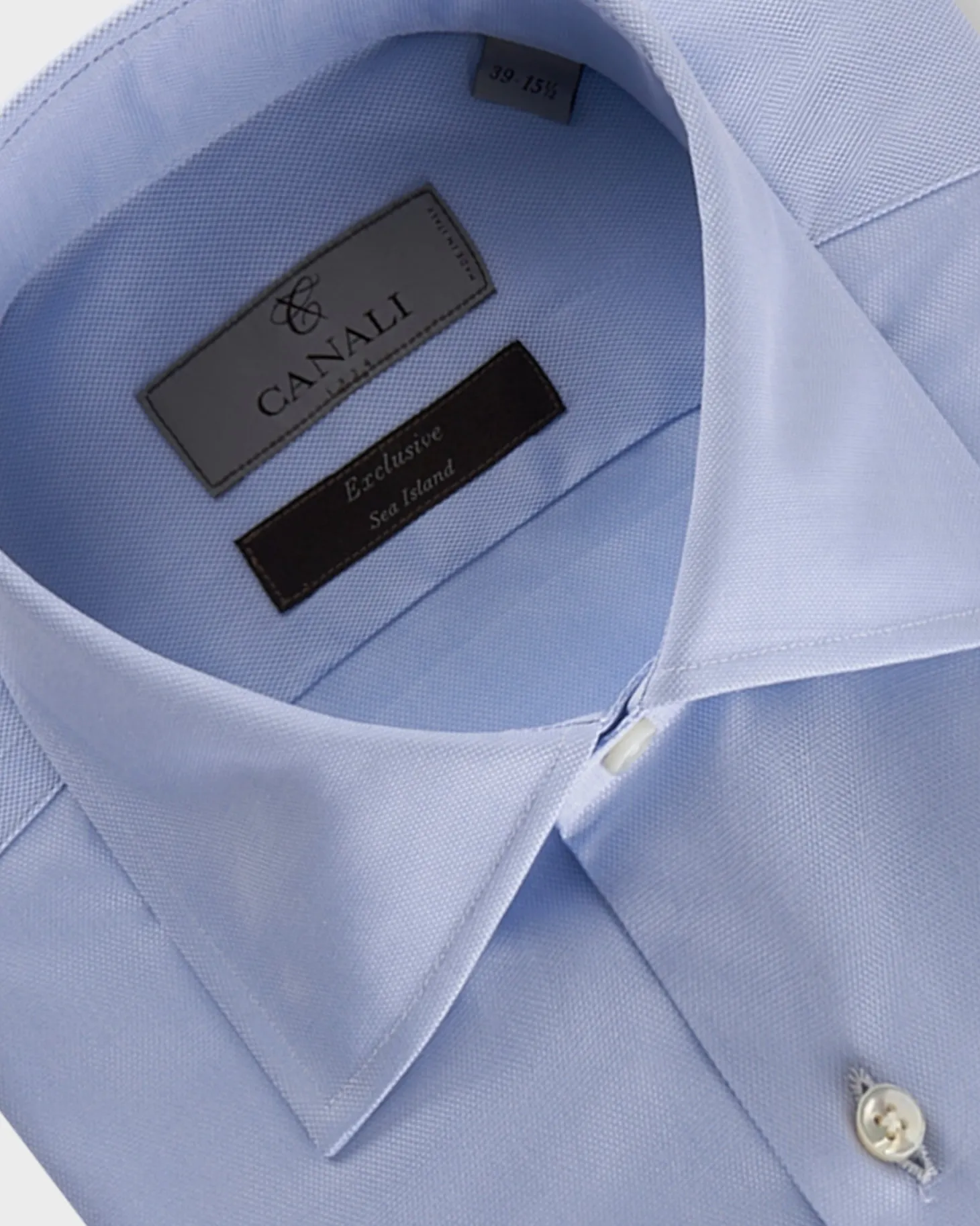 Light Blue Sea Island Cotton Shirt