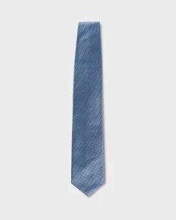 Light Blue Textured Silk Tie
