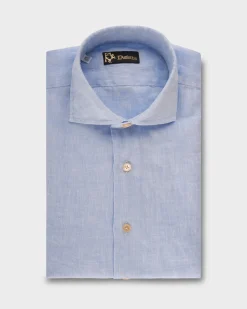 Light Blue Washed Linen Shirt