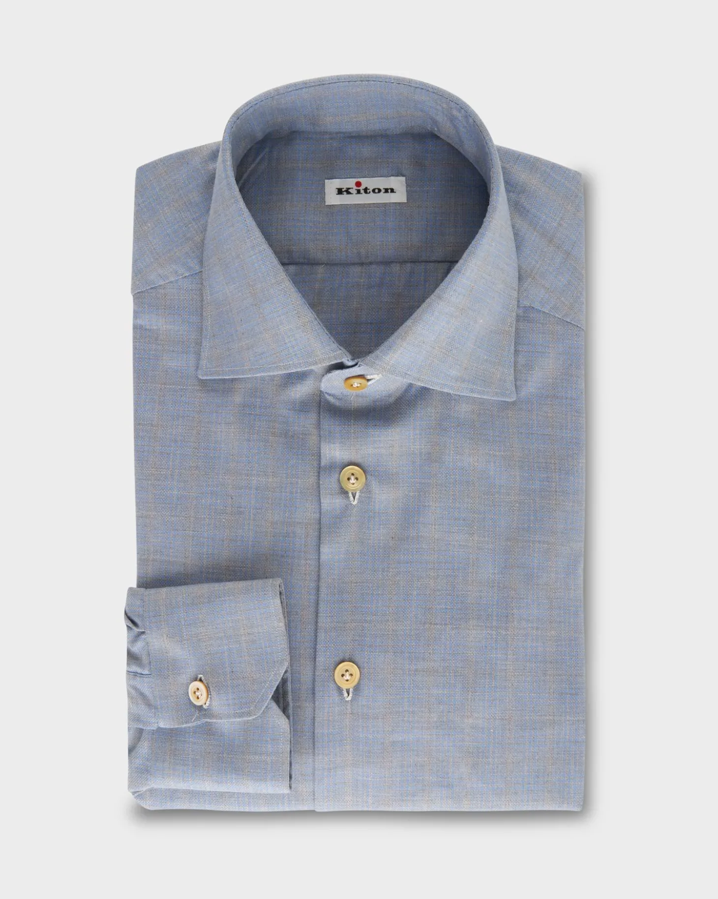 Light Blue With Grey Overcheck Shirt