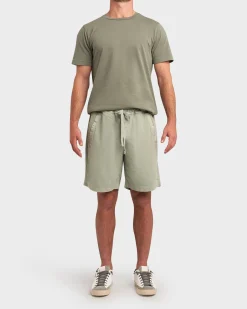 Light Green Mini Corduroy Cotton Shorts