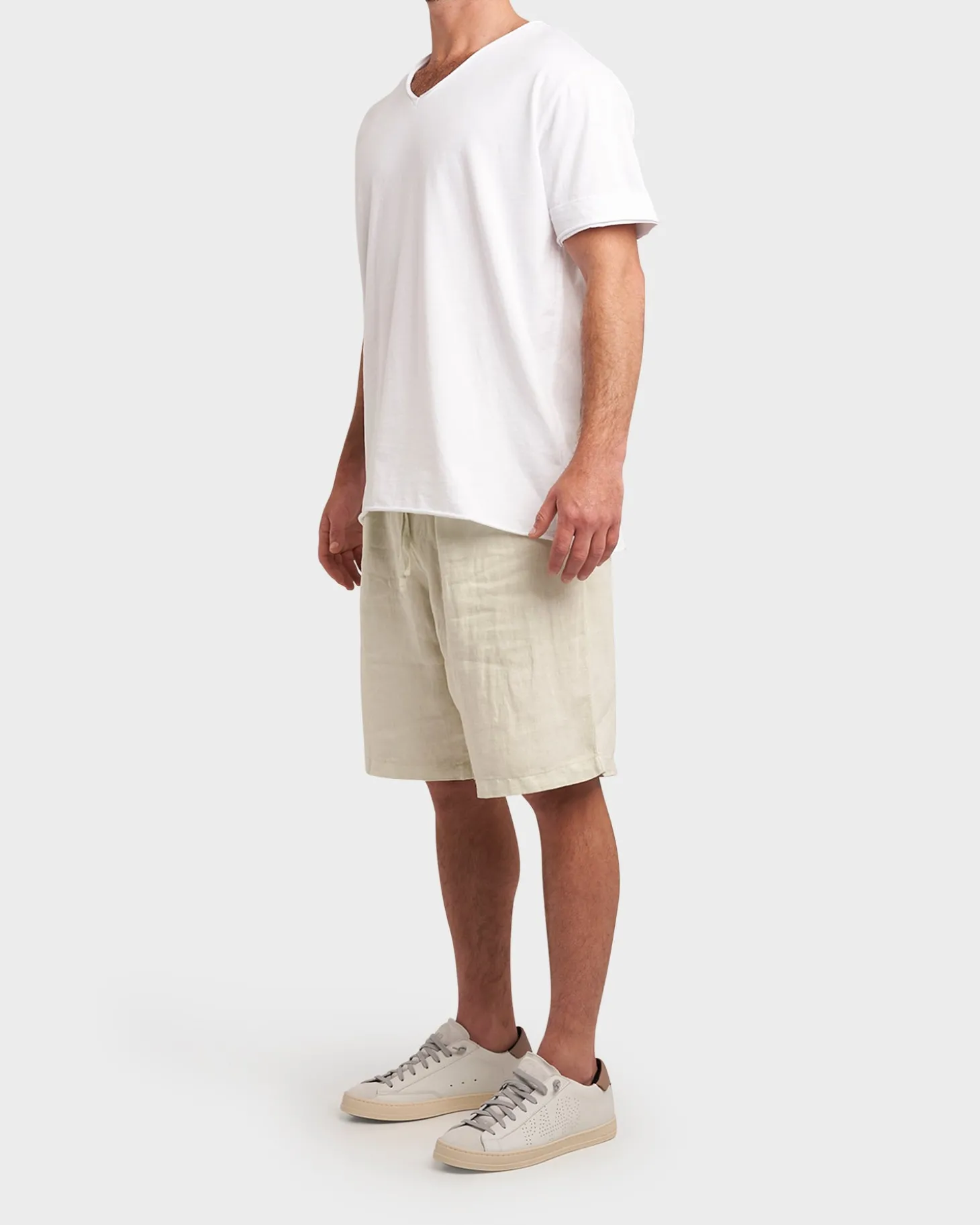 Light Lime Linen Shorts