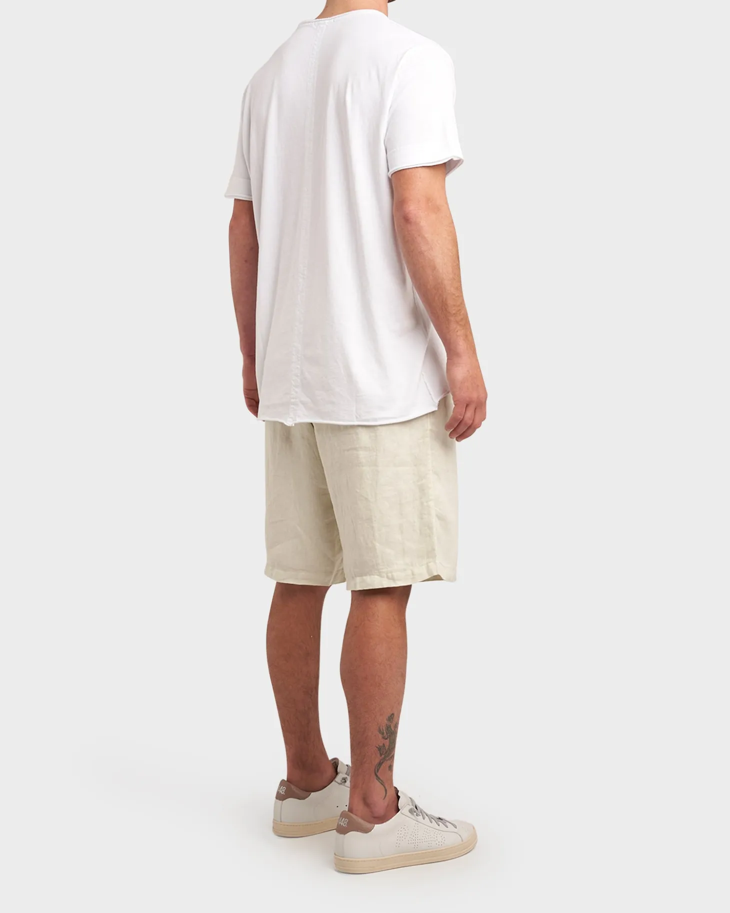 Light Lime Linen Shorts