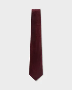 Maroon And Black Diamond Pattern Tie