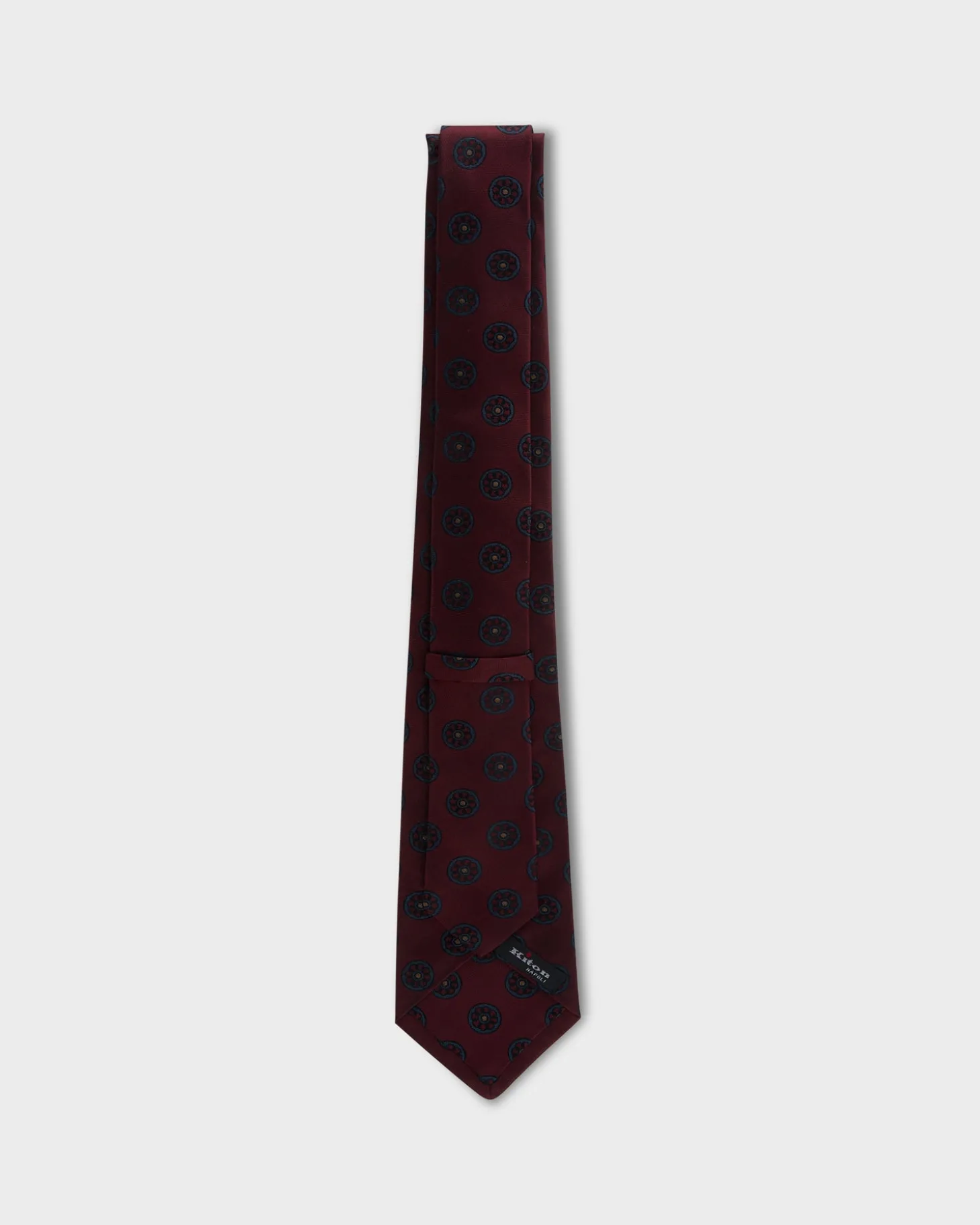 Maroon And Midnight Pattern Silk Tie