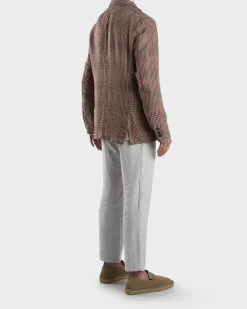 Mauve Check Linen Jacket