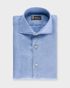 Mediterranean Blue Linen Shirt