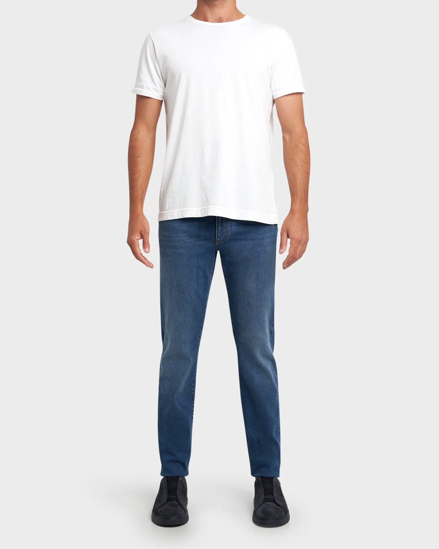Mid Blue Cotton City Slim Fit Jeans