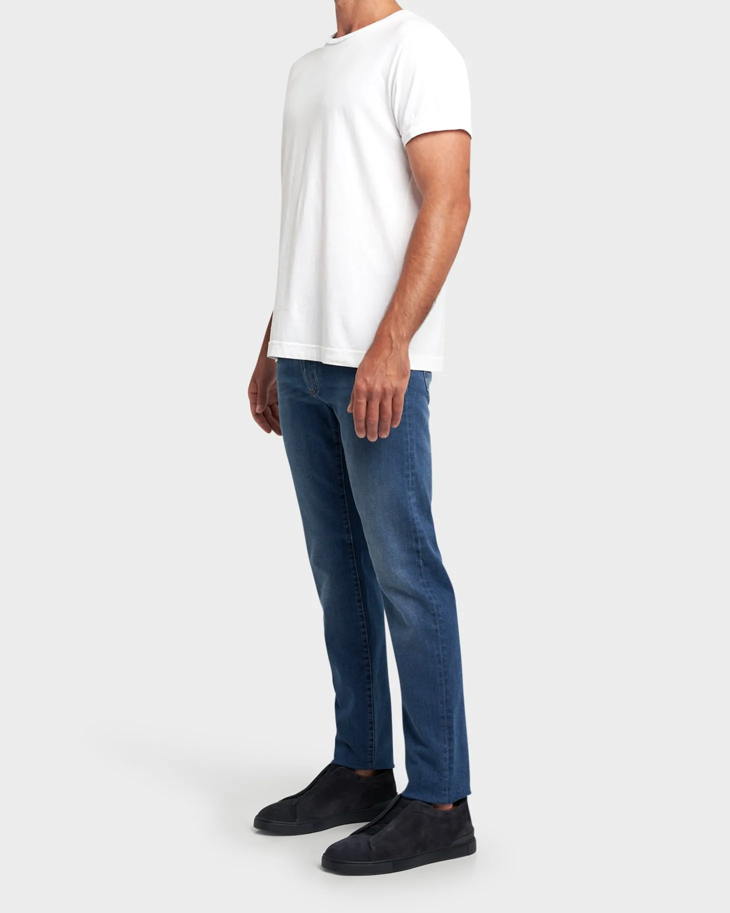 Mid Blue Cotton City Slim Fit Jeans