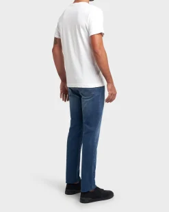 Mid Blue Cotton City Slim Fit Jeans