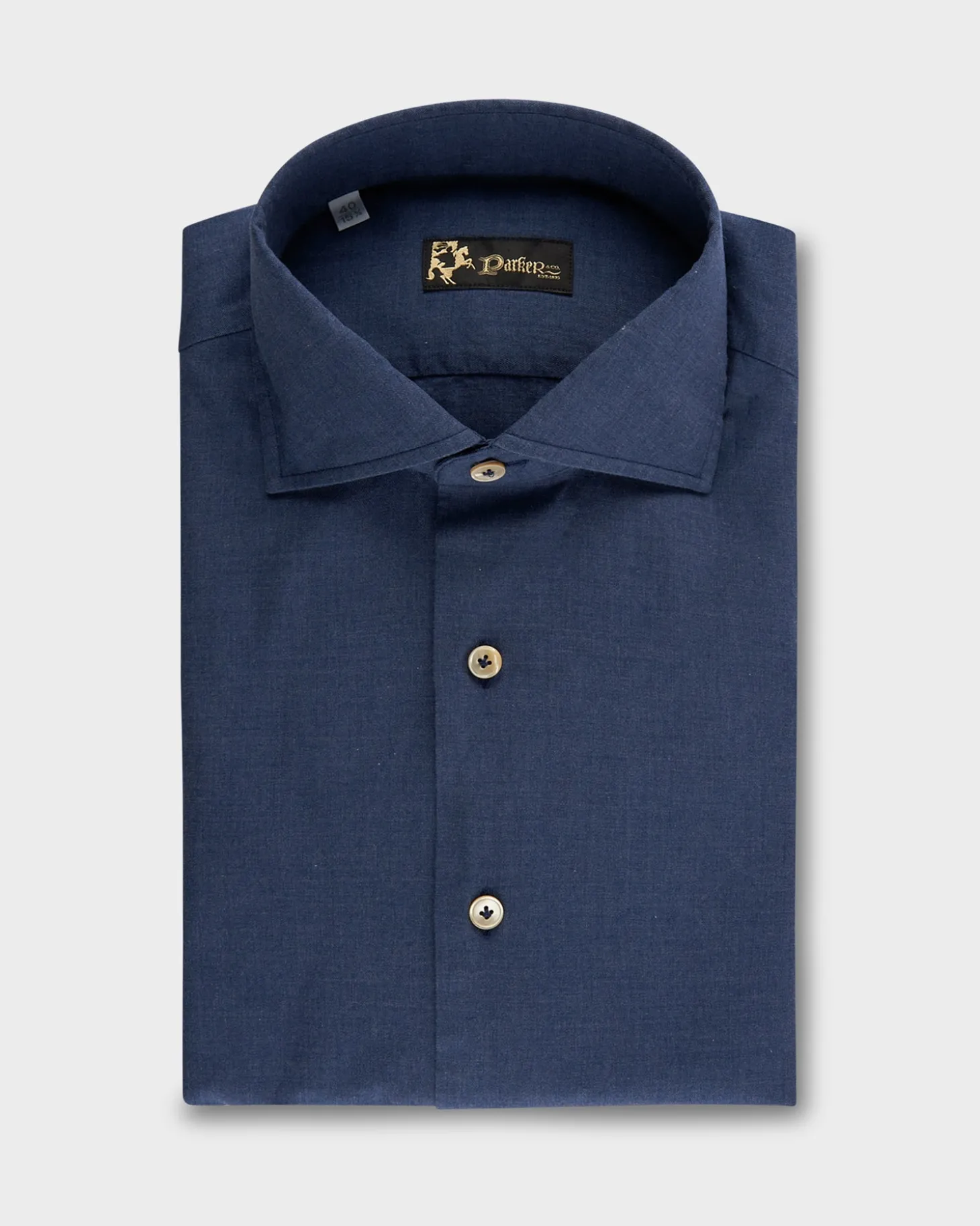 Mid Blue Cotton Denim Shirt