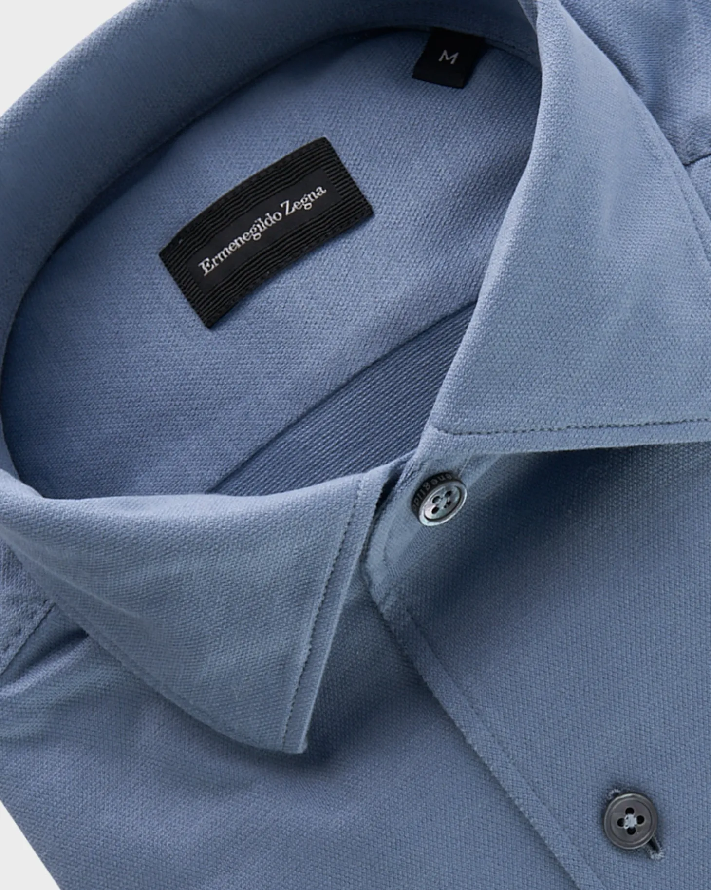 Mid Blue Cotton Silk Shirt