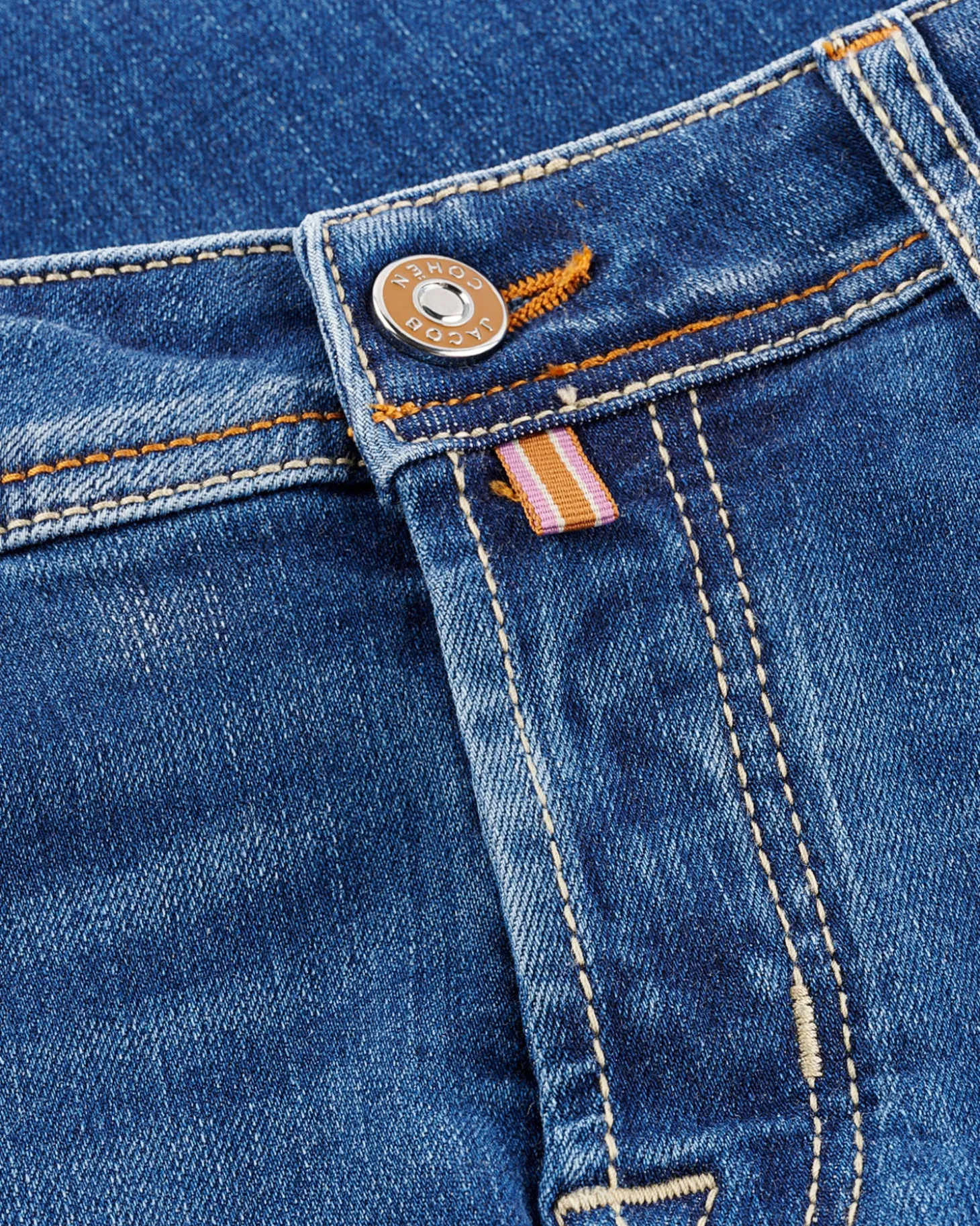 Mid Blue Cotton Stretch Skinny Jeans