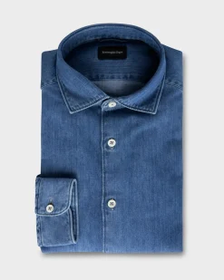 Mid Blue Denim Shirt