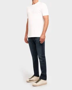 Mid Blue Everett Slim Straight Jeans