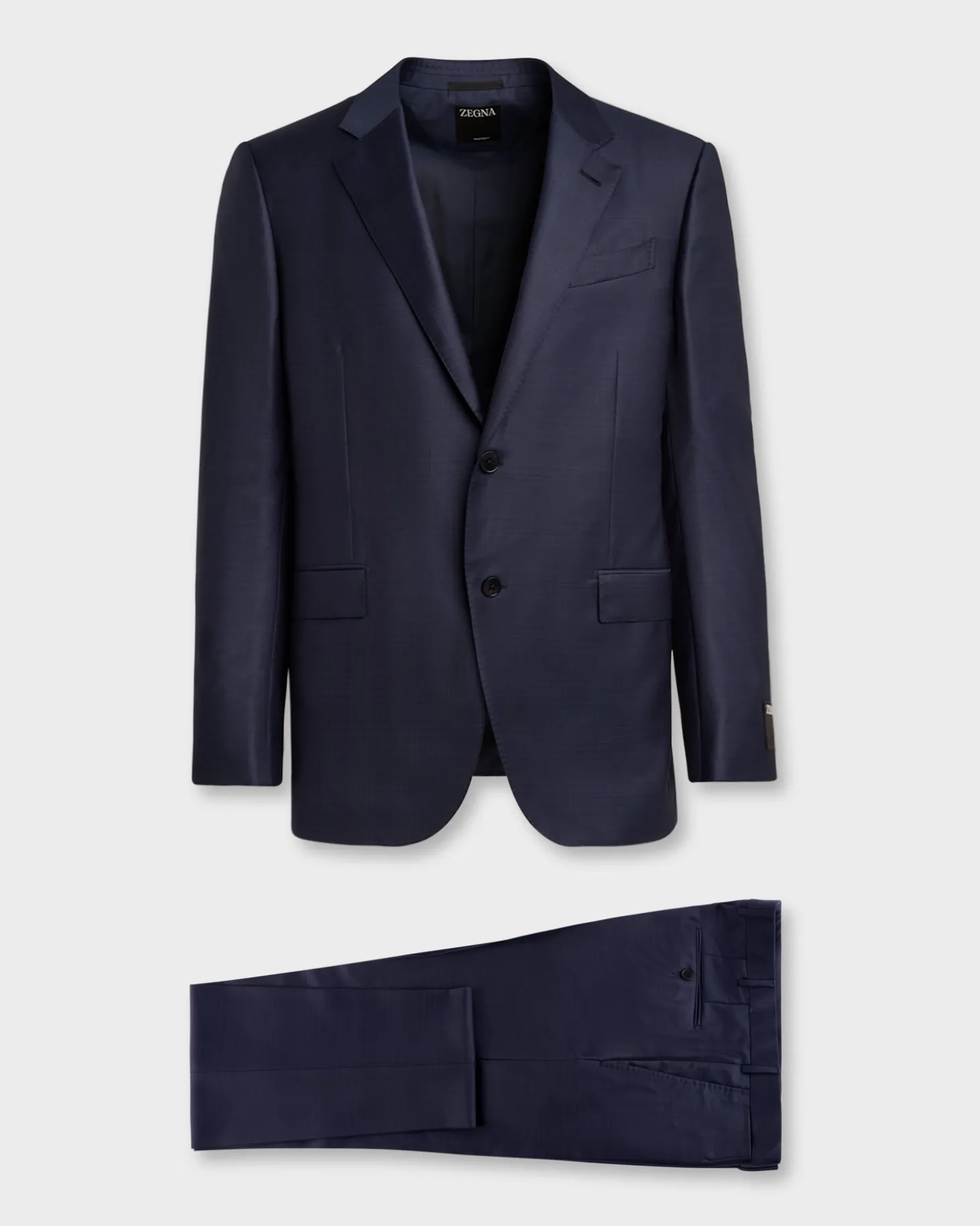 Mid Blue Glen Check Trofeo Wool Suit