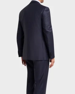 Mid Blue Glen Check Trofeo Wool Suit