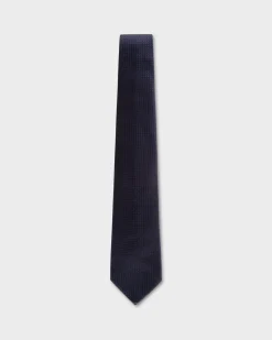 Midnight And Black Textured Pattern Tie
