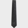 Midnight Black And White Spotty Patterned Tie