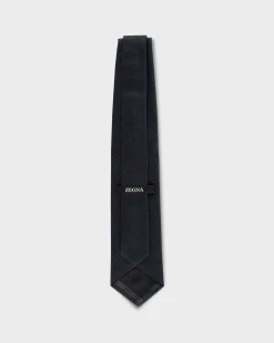 Midnight Blue Jacquard Silk Tie
