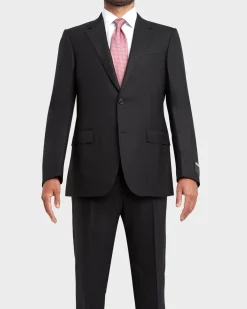 Midnight Blue Self Stripe 15Milmil15 Wool Suit