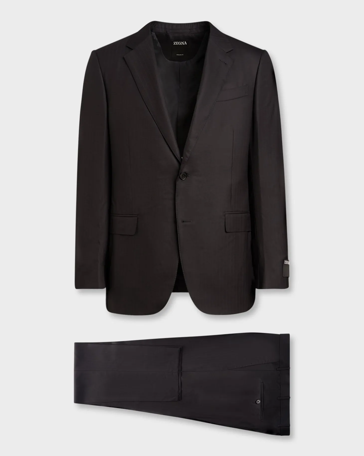 Midnight Blue Self Stripe 15Milmil15 Wool Suit