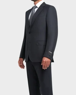 Midnight Blue Small Check 15Milmil15 Wool Suit