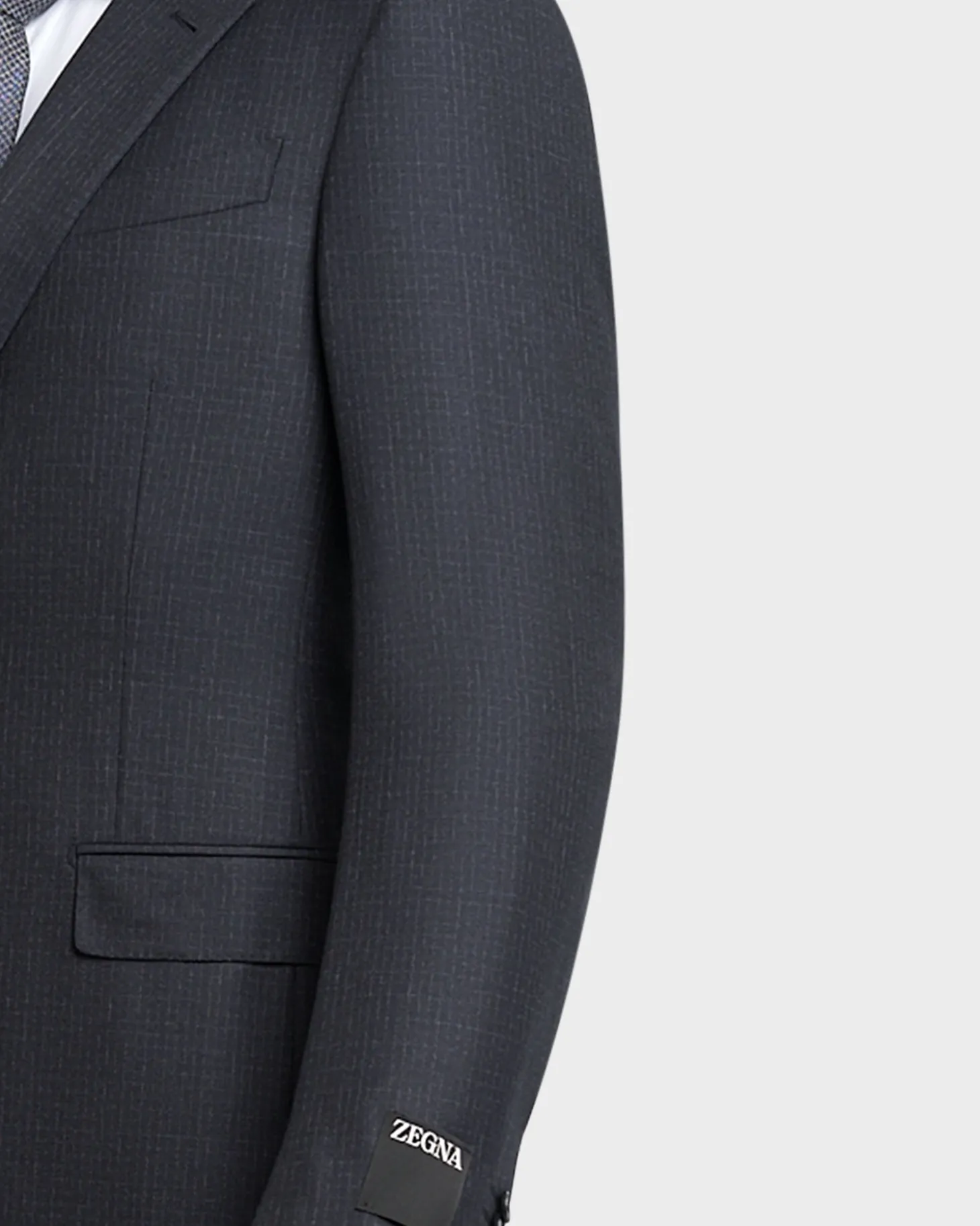 Midnight Blue Small Check 15Milmil15 Wool Suit