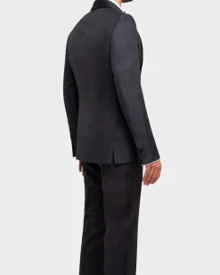 Midnight Blue Textured Dinner Jacket