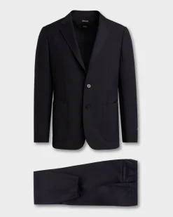 Midnight Blue Wash And Go Techmerino Wool Suit