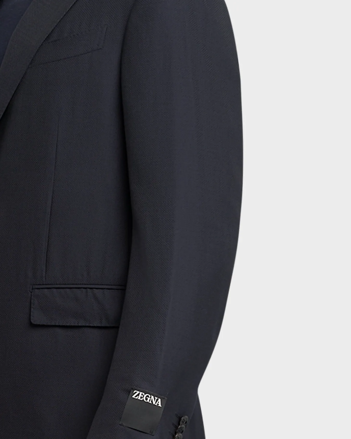 Midnight Blue Wool Silk Elastane Sports Jacket