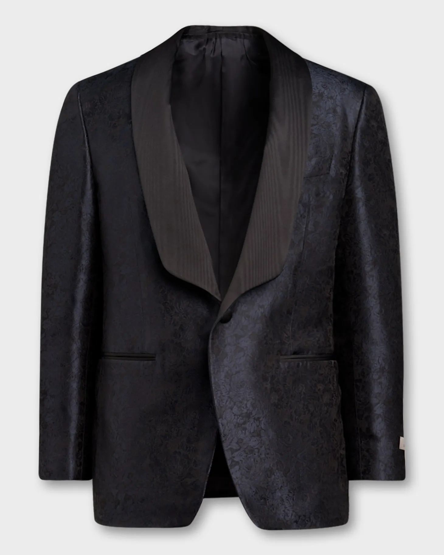 Midnight Floral Jacquard Shawl Lapel Dinner Jacket