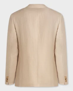 Natural Beige Linen Sports Jacket