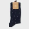 Navy And Grey Skull Socks