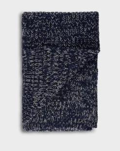 Navy Blended Alpaca Scarf