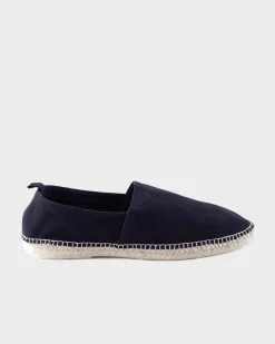 Navy Blue Suede Espadrilles