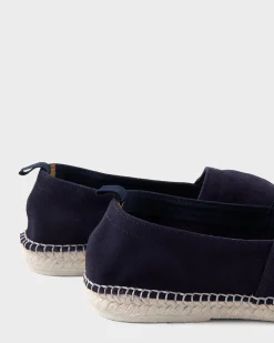 Navy Blue Suede Espadrilles