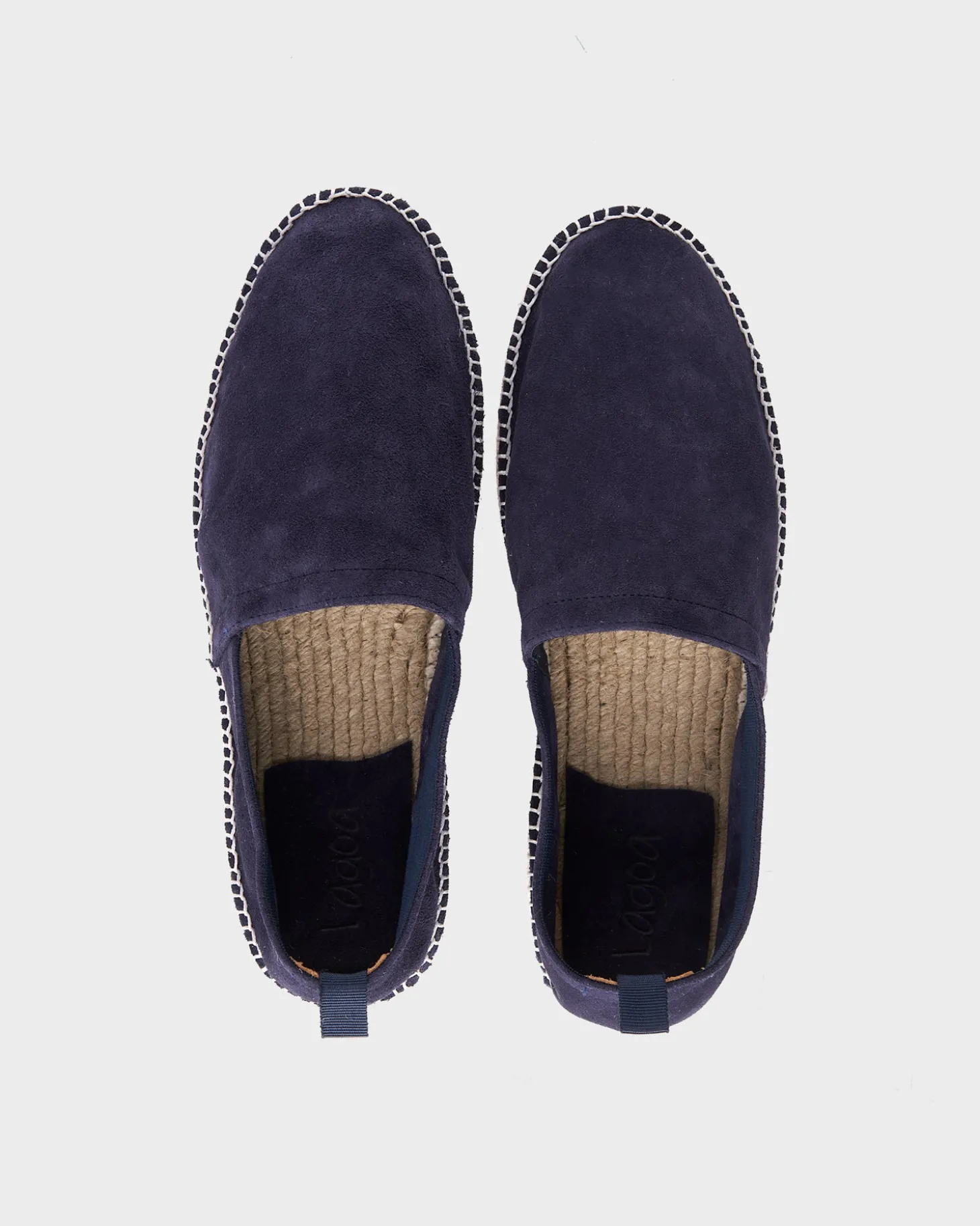 Navy Blue Suede Espadrilles