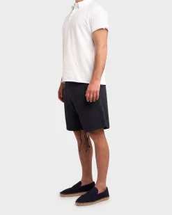 Navy Clark Cotton Twill Shorts