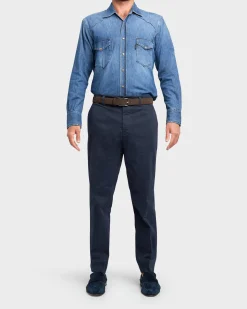 Navy Cotton Chinos